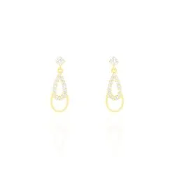 Histoire D'Or Boucles D'oreilles Pendantes Britain Or Jaune Oxyde De Zirconium