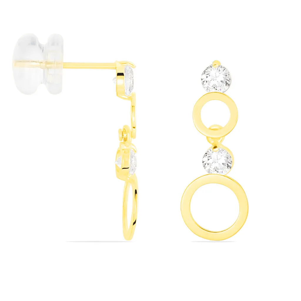Histoire D'Or Boucles D'oreilles Pendantes Wynona Or Jaune Oxyde De Zirconium 2 Histoire D'Or Boucles D'oreilles Pendantes Wynona Or Jaune Oxyde De Zirconium – Image 2