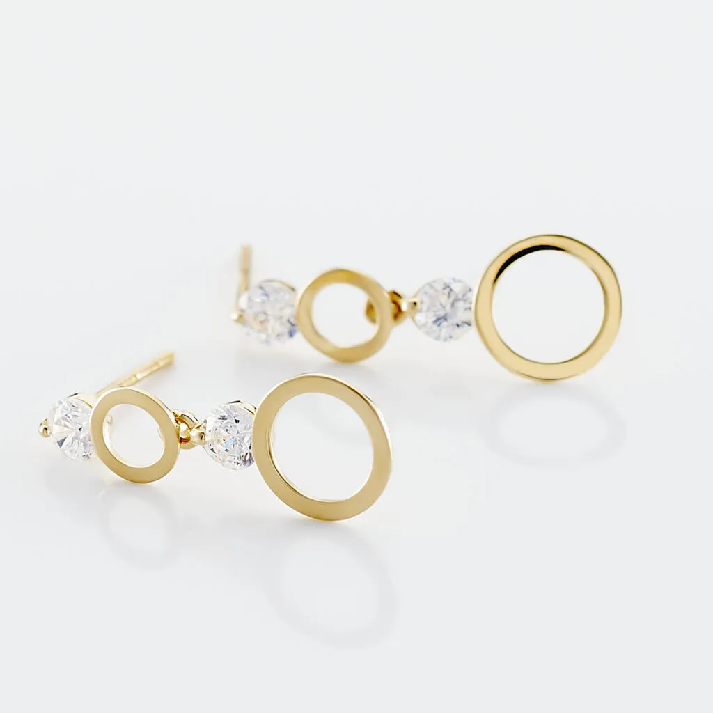 Histoire D'Or Boucles D'oreilles Pendantes Wynona Or Jaune Oxyde De Zirconium 3 Histoire D'Or Boucles D'oreilles Pendantes Wynona Or Jaune Oxyde De Zirconium – Image 3