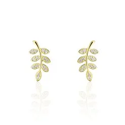 Histoire D'Or Boucles D'oreilles Puces Ael Or Jaune Oxyde De Zirconium