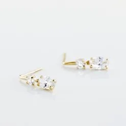 Histoire D'Or Boucles D'oreilles Pendantes Gulbeyaz Or Jaune Oxyde De Zirconium -Boucles d'oreilles pendantes Soldes Boutique B3OFJZW631 view2