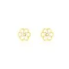 Histoire D'Or Boucles D'oreilles Puces Philine Fleur Or Jaune Oxyde De Zirconium