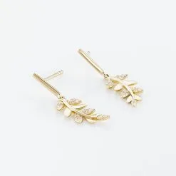 Histoire D'Or Boucles D'oreilles Pendantes Nahia Or Jaune Oxyde De Zirconium -Boucles d'oreilles pendantes Soldes Boutique B3OFJZW690 view2