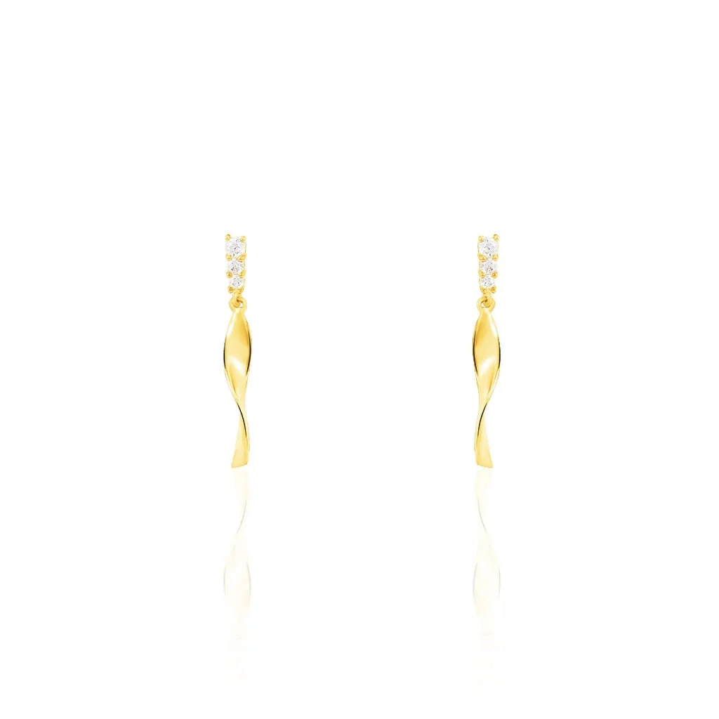 Histoire D'Or Boucles D'oreilles Pendantes Kristina Or Jaune Oxyde De Zirconium 1 Histoire D'Or Boucles D'oreilles Pendantes Kristina Or Jaune Oxyde De Zirconium