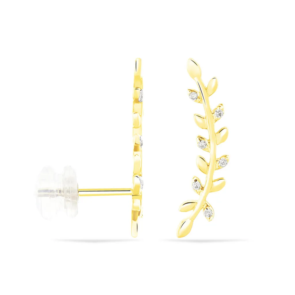 Histoire D'Or Bijoux D'oreilles Eloiza Or Jaune Oxyde De Zirconium 2 Histoire D'Or Bijoux D'oreilles Eloiza Or Jaune Oxyde De Zirconium – Image 2