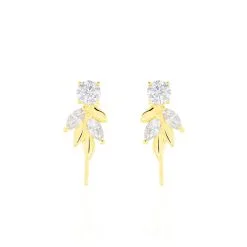 Histoire D'Or Bijoux D'oreilles Alexine Or Jaune Oxyde De Zirconium