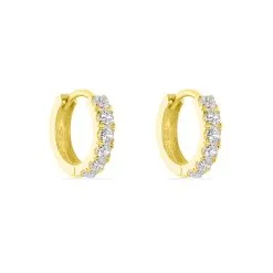 Histoire D'Or Créoles Andgelina Rondes Or Jaune Oxyde De Zirconium