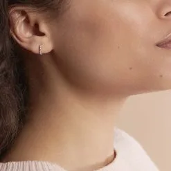 Histoire D'Or Créoles Andgelina Rondes Or Jaune Oxyde De Zirconium -Boucles d'oreilles pendantes Soldes Boutique B3OFJZW814 model0