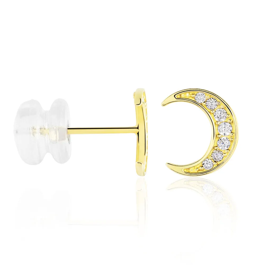 Histoire D'Or Boucles D'oreilles Pendantes Francoise-marie Lune Or Jaune Oxyde 2 Histoire D'Or Boucles D'oreilles Pendantes Francoise-marie Lune Or Jaune Oxyde – Image 2
