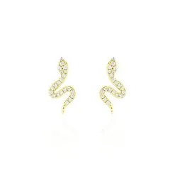 Histoire D'Or Boucles D'oreilles Pendantes Dorilis Or Jaune Oxyde De Zirconium