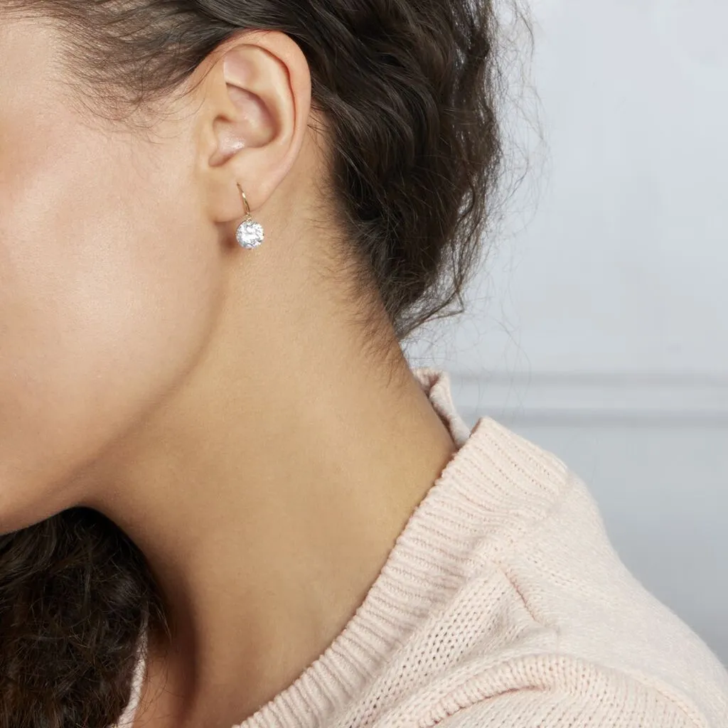 Histoire D'Or Boucles D'oreilles Pendantes Oxyde Rond Or Jaune Oxyde De Zirconium 4 Histoire D'Or Boucles D'oreilles Pendantes Oxyde Rond Or Jaune Oxyde De Zirconium – Image 4