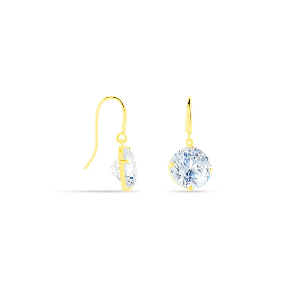 Histoire D'Or Boucles D'oreilles Pendantes Oxyde Rond Or Jaune Oxyde De Zirconium 2 Histoire D'Or Boucles D'oreilles Pendantes Oxyde Rond Or Jaune Oxyde De Zirconium – Image 2