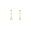 Histoire D'Or Boucles D'oreilles Pendantes Goutte Or Jaune Oxyde De Zirconium