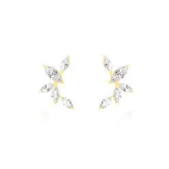 Histoire D'Or Boucles D'oreilles Barrettes Youssa Barrettes 5 Or Jaune Oxydes
