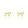 Histoire D'Or Boucles D'oreilles Puces Or Jaune Brunnera Oxydes De Zirconium