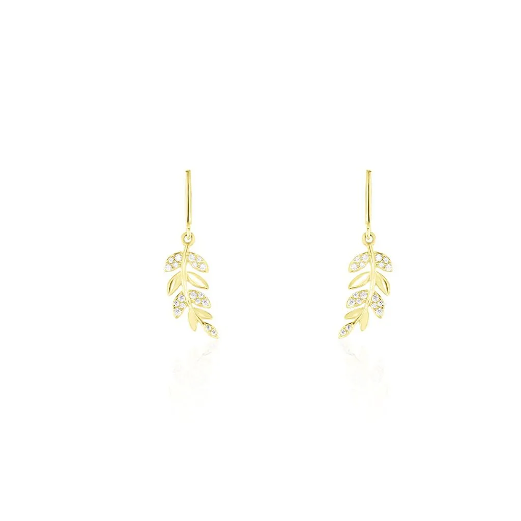 Histoire D'Or Boucles D'oreilles Pendantes Or Jaune Nahia Oxydes De Zirconium 1 Histoire D'Or Boucles D'oreilles Pendantes Or Jaune Nahia Oxydes De Zirconium