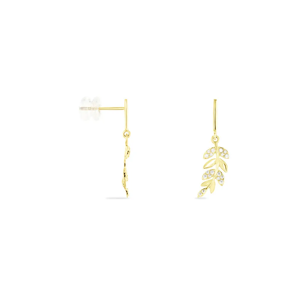 Histoire D'Or Boucles D'oreilles Pendantes Or Jaune Nahia Oxydes De Zirconium 2 Histoire D'Or Boucles D'oreilles Pendantes Or Jaune Nahia Oxydes De Zirconium – Image 2