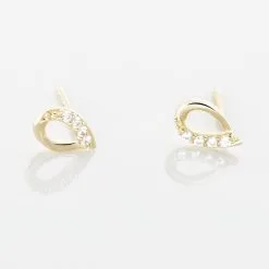 Histoire D'Or Boucles D'oreilles Puces Lisianthus Or Jaune Oxyde -Boucles d'oreilles pendantes Soldes Boutique B3OFJZW938 view2