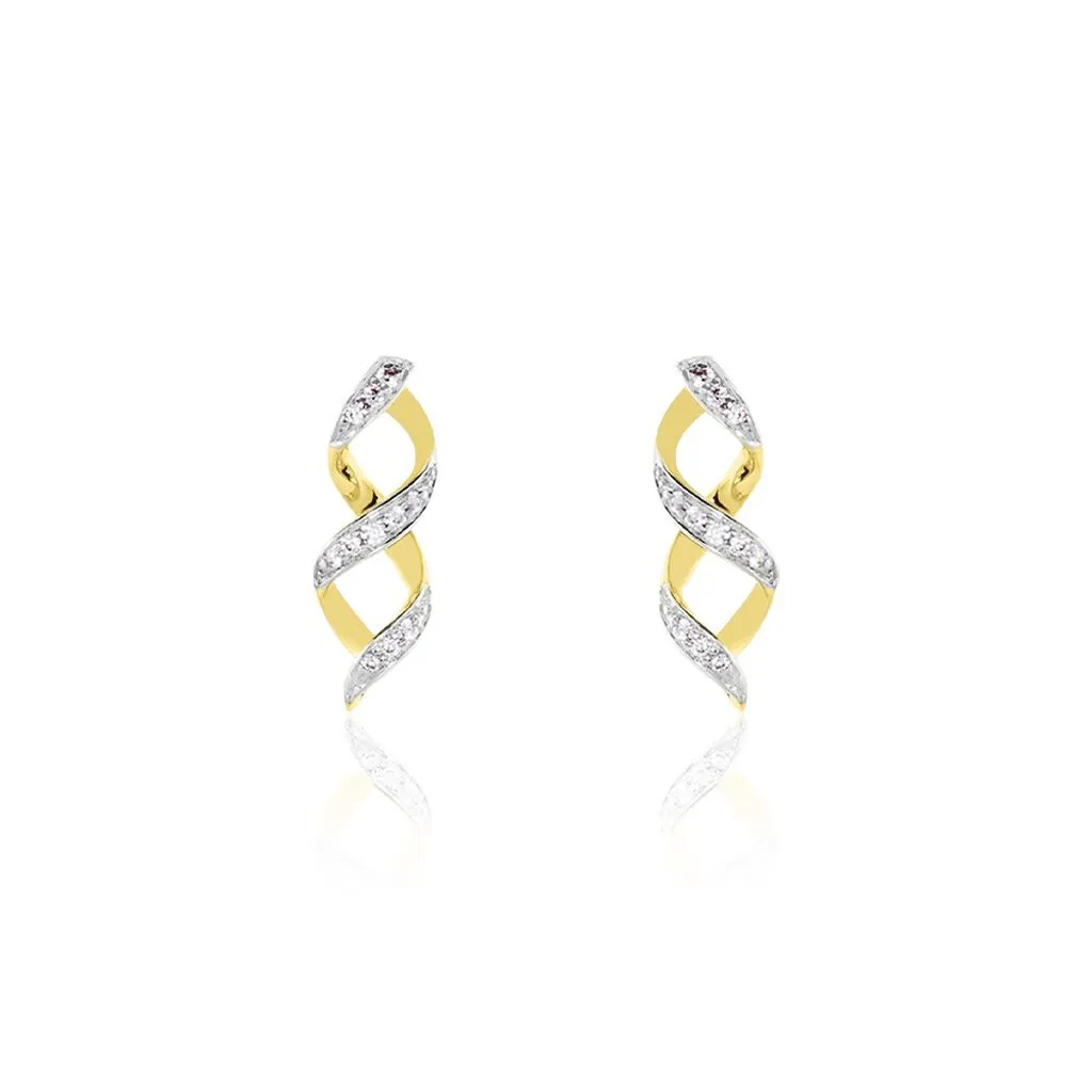 Histoire D'Or Boucles D'oreilles Or Jaune Serj Oxydes De Zirconium 1 Histoire D'Or Boucles D'oreilles Or Jaune Serj Oxydes De Zirconium