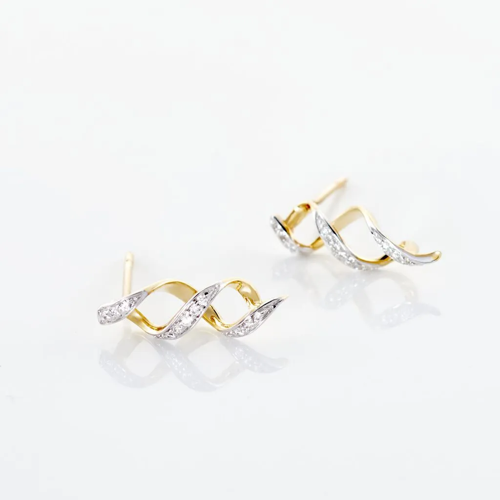 Histoire D'Or Boucles D'oreilles Or Jaune Serj Oxydes De Zirconium 3 Histoire D'Or Boucles D'oreilles Or Jaune Serj Oxydes De Zirconium – Image 3