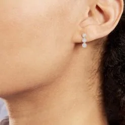 Histoire D'Or Boucles D'oreilles Pendantes Or Jaune Caleb Oxydes De Zirconium -Boucles d'oreilles pendantes Soldes Boutique B3OFJZW950 model1