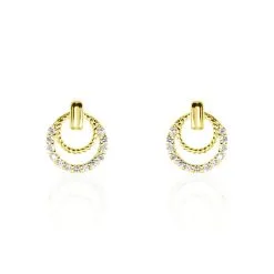 Histoire D'Or Boucles D'oreilles Puces Or Jaune Oxydes De Zirconium