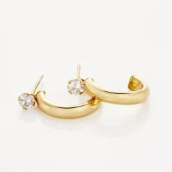 Histoire D'Or Créoles Or Jaune Jayson Oxyde De Zirconium -Boucles d'oreilles pendantes Soldes Boutique B3OFJZW955 view2