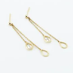 Histoire D'Or Bo Pendantes Or Jaune Emerika Oxyde De Zirconium -Boucles d'oreilles pendantes Soldes Boutique B3OFJZW973 view2