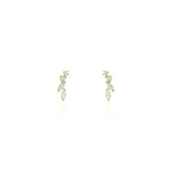 Histoire D'Or Boucles D'oreilles Puces Iuliana Or Jaune Oxyde De Zirconium
