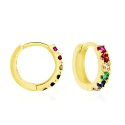 Histoire D'Or Creoles Andgelina Or Jaune Oxydes De Zirconium