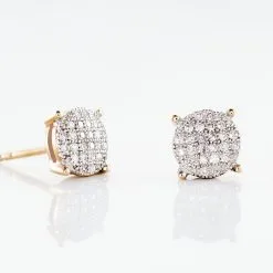 Histoire D'Or Boucles D'oreilles Puces Princesse Or Rose Diamant -Boucles d'oreilles pendantes Soldes Boutique B3OFRDW2H3 view2