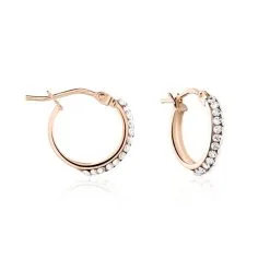 Histoire D'Or Créoles Sandrine Or Rose Strass