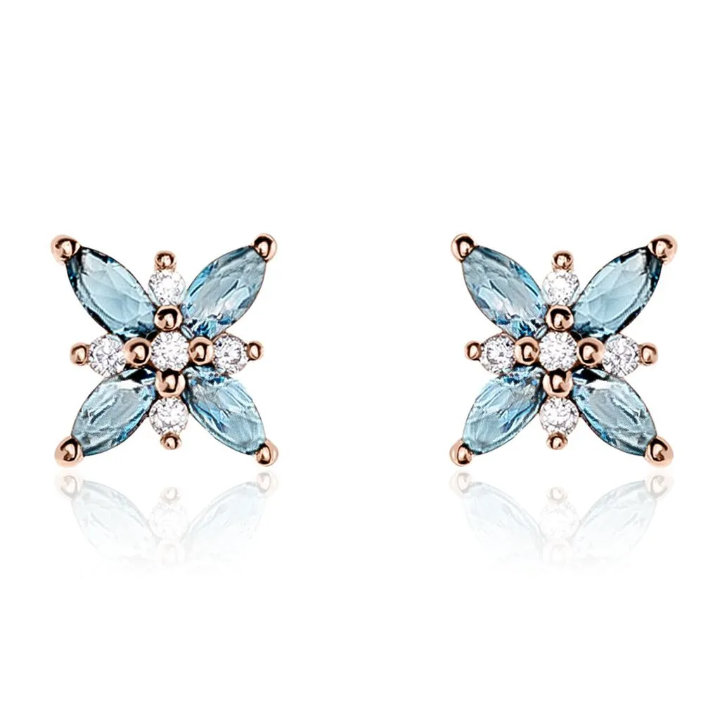 Histoire D'Or Boucles D'oreilles Puces Anabele Or Rose Topaze Oxyde 1 Histoire D'Or Boucles D'oreilles Puces Anabele Or Rose Topaze Oxyde