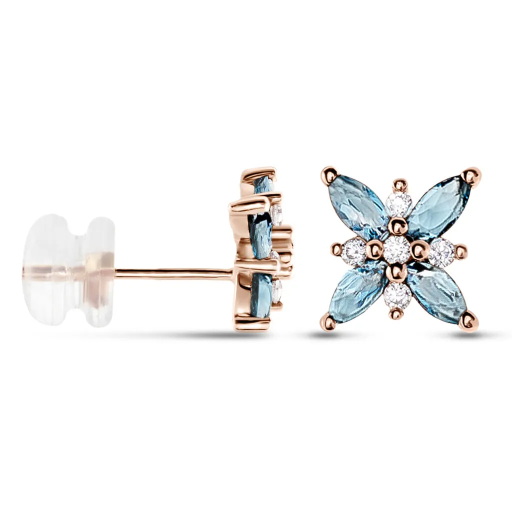 Histoire D'Or Boucles D'oreilles Puces Anabele Or Rose Topaze Oxyde 2 Histoire D'Or Boucles D'oreilles Puces Anabele Or Rose Topaze Oxyde – Image 2