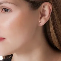 Histoire D'Or Boucles D'oreilles Puces Celene Or Rose -Boucles d'oreilles pendantes Soldes Boutique B3OFRW0007 model0