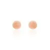 Histoire D'Or Boucles D'oreilles Puces Fidelia Boule Sablee Or Rose