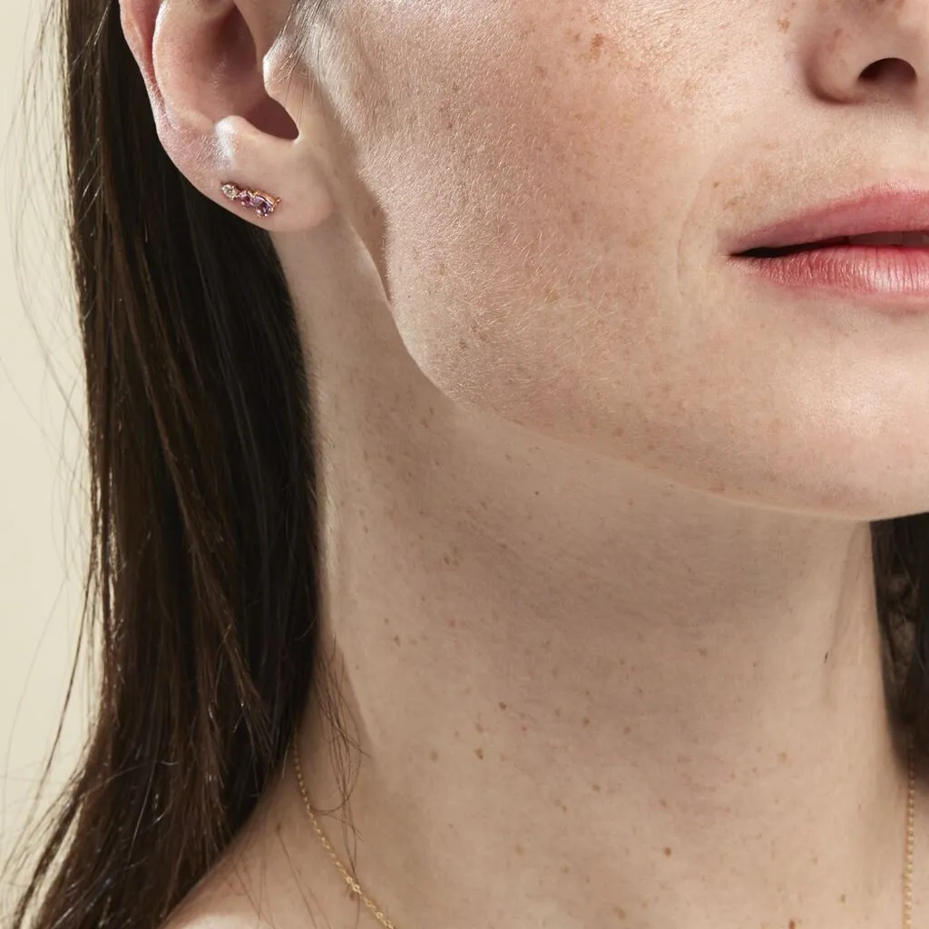 Histoire D'Or Boucles D'oreilles Pendantes Lauressa Or Rose Amethyste Violet Oxyde 4 Histoire D'Or Boucles D'oreilles Pendantes Lauressa Or Rose Amethyste Violet Oxyde – Image 4