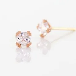 Histoire D'Or Boucles D'oreilles Puces Doreen Carre Or Rose Oxyde De Zirconium 6 Histoire D'Or Boucles D'oreilles Puces Doreen Carre Or Rose Oxyde De Zirconium -Boucles d'oreilles pendantes Soldes Boutique B3OFRZW007 view2