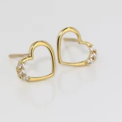 Histoire D'Or Boucles D'oreilles Puces Camomille Or Jaune Oxyde De Zirconium -Boucles d'oreilles pendantes Soldes Boutique B3OMJZW005 view2