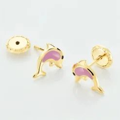 Histoire D'Or Boucles D'oreilles Puces Or Jaune Mael Smalto 5 Histoire D'Or Boucles D'oreilles Puces Or Jaune Mael Smalto -Boucles d'oreilles pendantes Soldes Boutique B7OEJW0124 view2