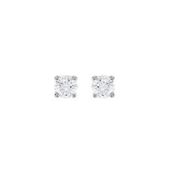 Histoire D'Or Boucles D'oreilles Puces Victoria Or Blanc Diamant