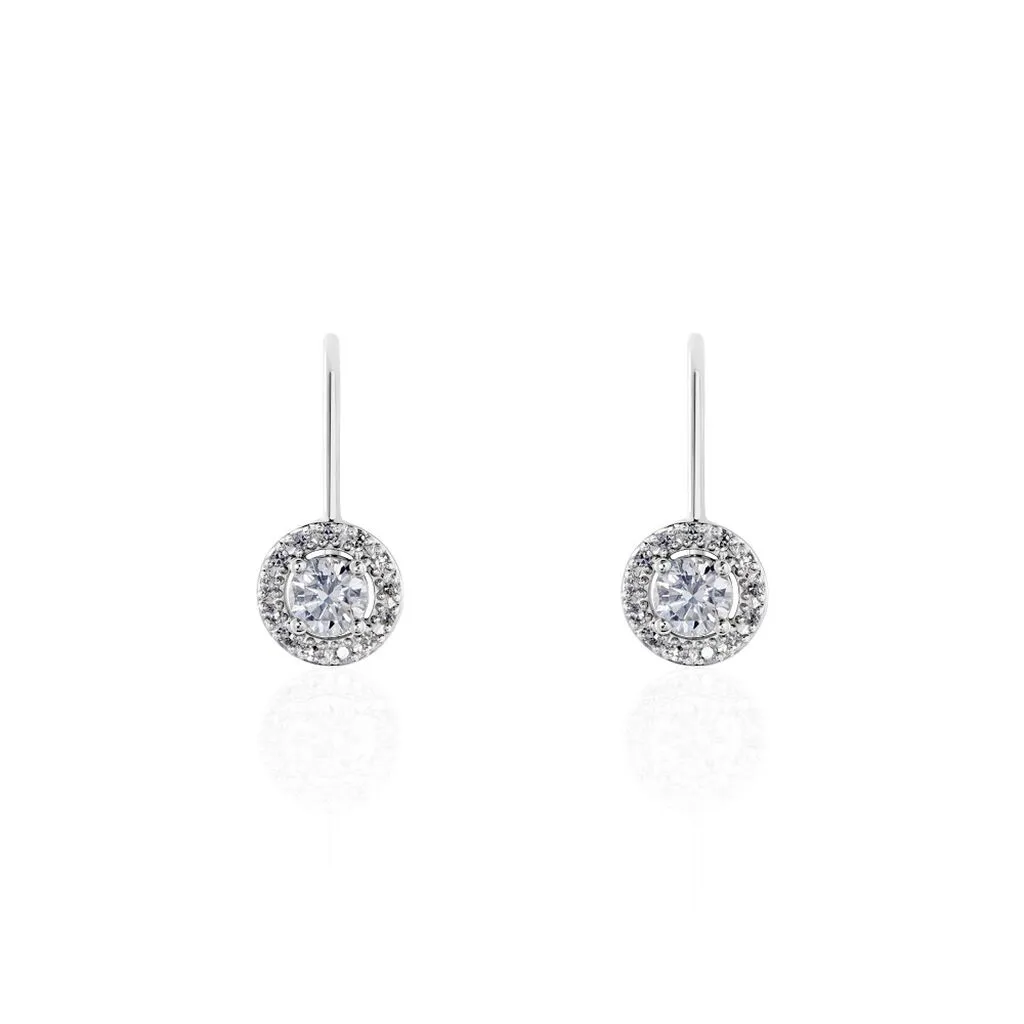 Histoire D'Or Boucles D'oreilles Pendantes Or Blanc Pauliina Diamants 1 Histoire D'Or Boucles D'oreilles Pendantes Or Blanc Pauliina Diamants