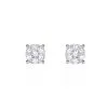 Histoire D'Or Boucles D'oreilles Puces Charlene Or Blanc Diamant Synthetique