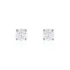 Histoire D'Or Boucles D'oreilles Puces 4 Griffes Or Blanc Diamant Synthetique