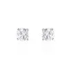 Histoire D'Or Boucles D'oreilles Puces 4 Griffes Or Blanc Diamant Synthetique