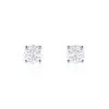 Histoire D'Or Boucles D'oreilles Puces 4 Griffes Or Blanc Diamant Synthetique