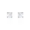 Histoire D'Or Boucles D'oreilles Puces 4 Griffes Or Blanc Diamant Synthetique