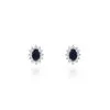 Histoire D'Or Boucles D'oreilles Puces Vladimir Or Blanc Saphir Diamant