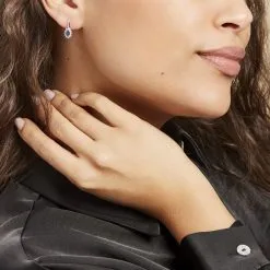 Histoire D'Or Boucles D'oreilles Pendantes Vladimir Or Blanc Saphir Diamant -Boucles d'oreilles pendantes Soldes Boutique B7OFBSB259 model0