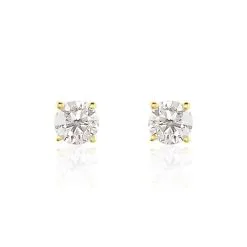 Histoire D'Or Boucles D'oreilles Puces Or Jaune Victoria Diamants